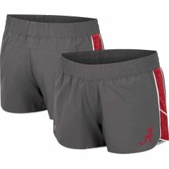 Colosseum Women's Gray Alabama Crimson Tide Pull The Switch Running Shorts