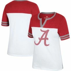 Colosseum Women's White/Crimson Alabama Crimson Tide Frost Yourself Notch Neck T-Shirt 7 Colosseum Women's White/Crimson Alabama Crimson Tide Frost Yourself Notch Neck T-Shirt -Nike Sales Store DSCO1160509038 3550 ALT1