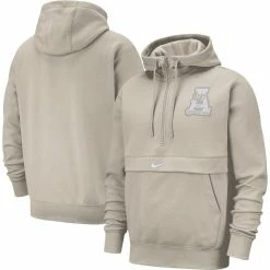 Nike Men's Cream Alabama Crimson Tide Club Half-Zip Hoodie