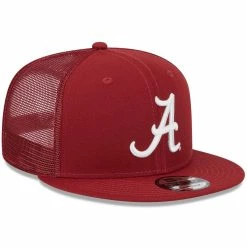 New Era Men's Crimson Alabama Crimson Tide Classic 9FIFTY Trucker Snapback Hat -Nike Sales Store DSCO1160792641 2840 ALT3