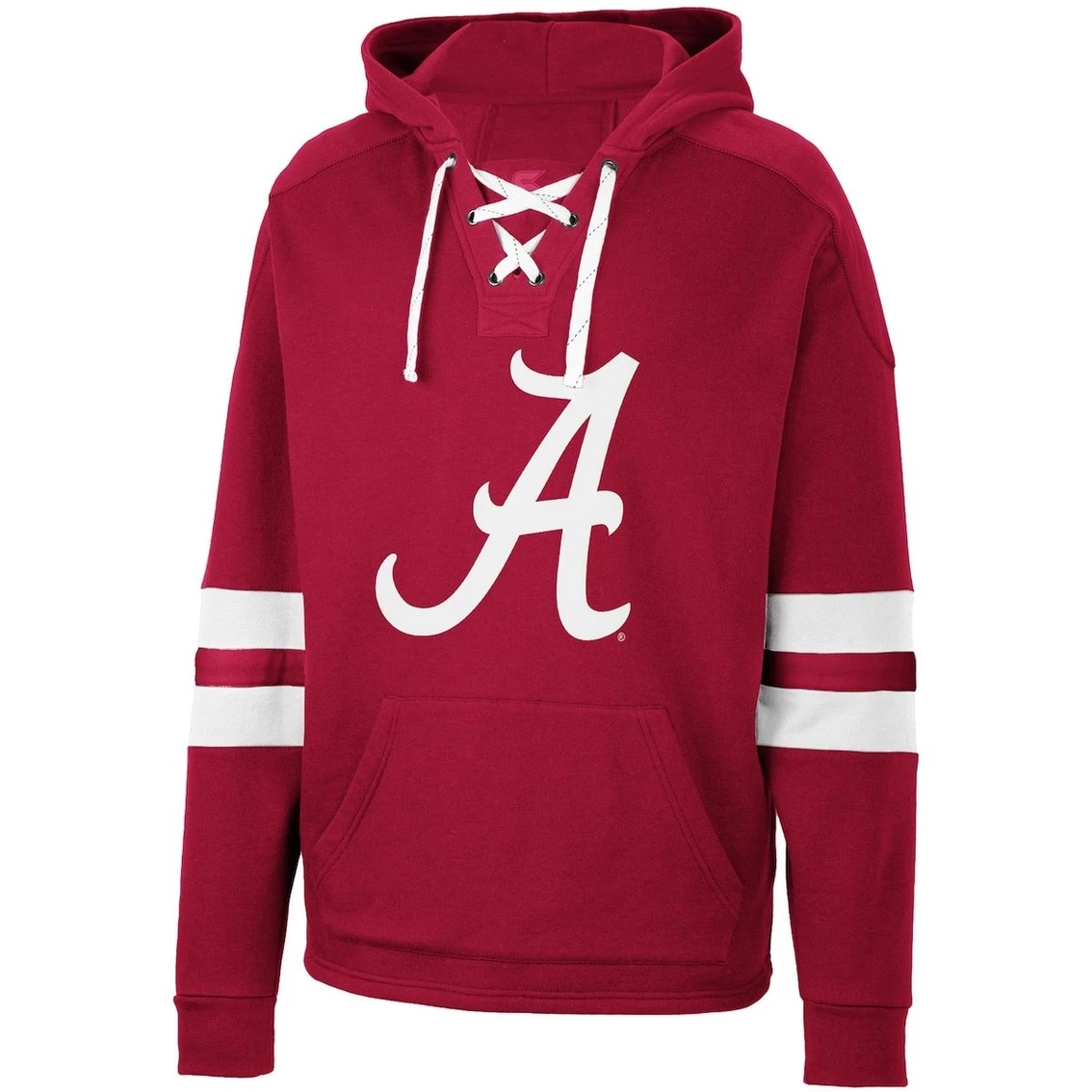 Colosseum Men's Crimson Alabama Crimson Tide Lace-Up 4.0 Pullover Hoodie 5 Colosseum Men's Crimson Alabama Crimson Tide Lace-Up 4.0 Pullover Hoodie - Image 3