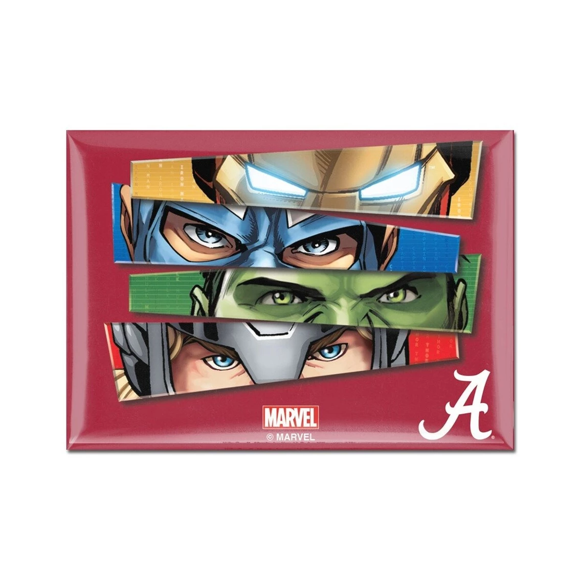 WinCraft Alabama Crimson Tide 2.5'' X 3.5'' Marvel Avengers Metal Fridge Magnet 4 WinCraft Alabama Crimson Tide 2.5'' X 3.5'' Marvel Avengers Metal Fridge Magnet - Image 2