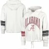 '47 Women's Cream Alabama Crimson Tide Harper Adjustable Cropped Pullover Hoodie -Nike Sales Store DSCO1161604933 6662