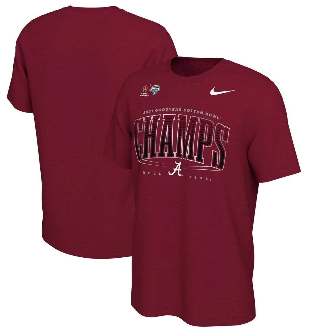 Nike Men's Crimson Alabama Crimson Tide College Football Playoff 2021 Cotton Bowl S Locker Room T-Shirt 3 Nike Men's Crimson Alabama Crimson Tide College Football Playoff 2021 Cotton Bowl S Locker Room T-Shirt