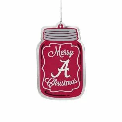 FOCO Alabama Crimson Tide Flat Mason Jar Ornament