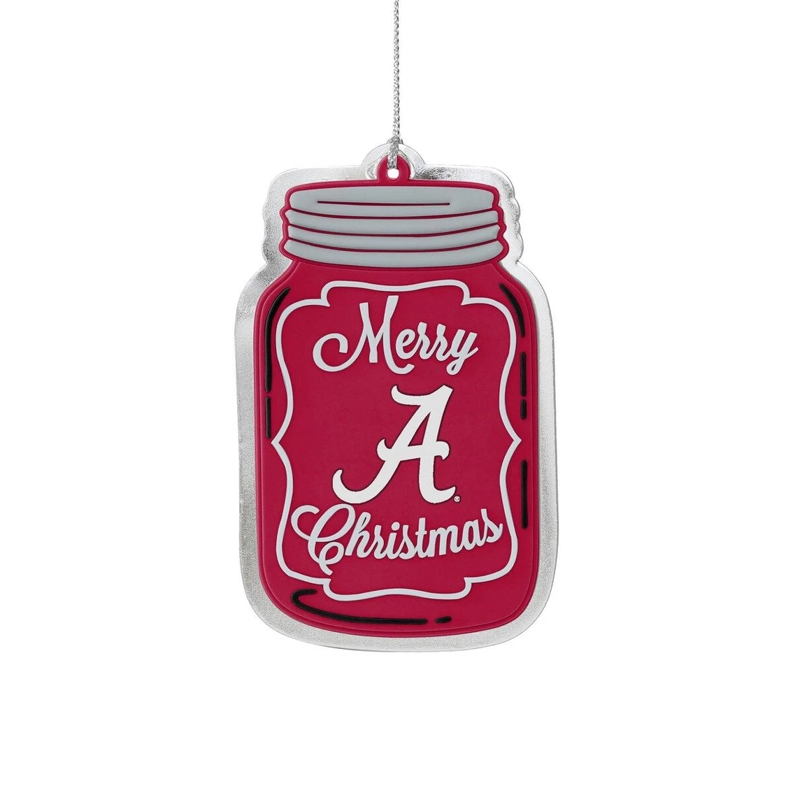 FOCO Alabama Crimson Tide Flat Mason Jar Ornament 3 FOCO Alabama Crimson Tide Flat Mason Jar Ornament