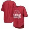 Pressbox Women's Crimson Alabama Crimson Tide Vintage Wash Poncho Captain T-Shirt