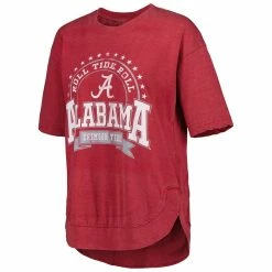 Pressbox Women's Crimson Alabama Crimson Tide Vintage Wash Poncho Captain T-Shirt -Nike Sales Store DSCO1162025480 2840 ALT2